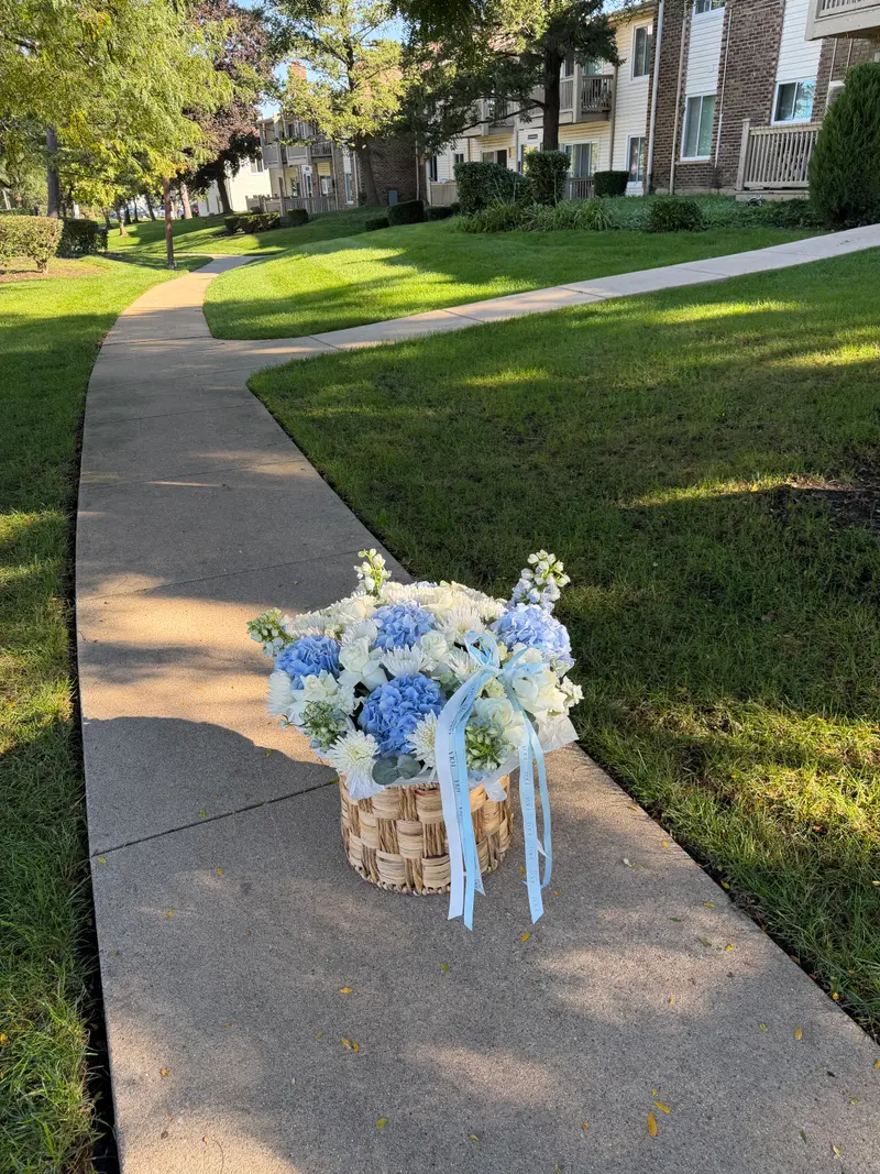 White & Blue Basket